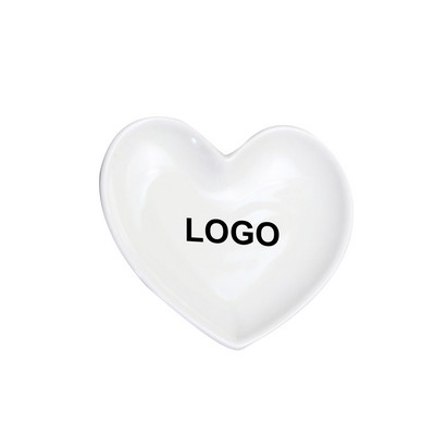 Heart-Shaped Ceramic Jewelry Tray