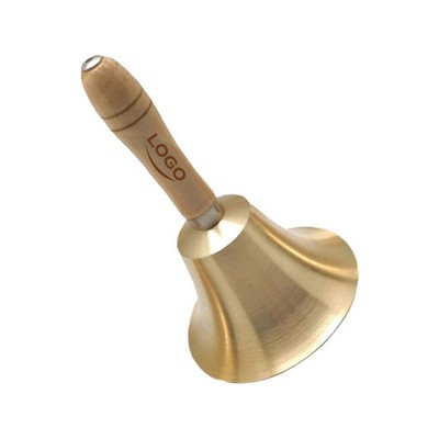 Copper Handbell with Wooden Handle