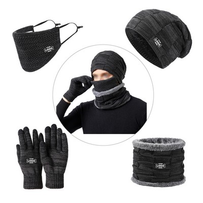 Winter Thermal Hat, Gloves, and Mask Set for Men and Women