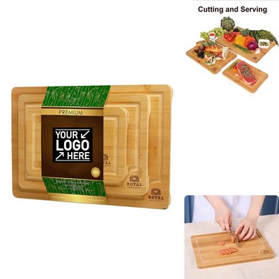 Bamboo Wooden 3 Pieces Cutting Board Set