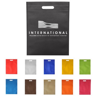 Heat Seal Non-woven Exhibition Tote Bag Die-Cut Handle