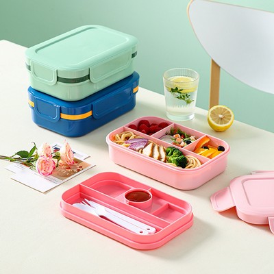 Simple Three Compartemnts Plastic Microwaveable Lunch Box