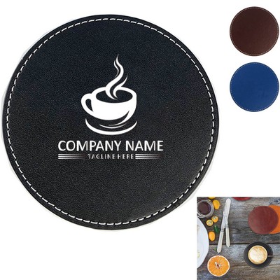 Leather Round Coaster (Single)