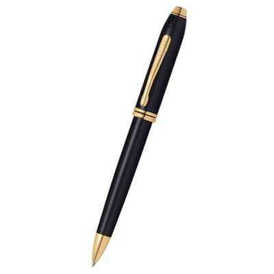 Cross Townsend® Black Lacquer with 23 Karat Gold Plated Ballpoint Pen