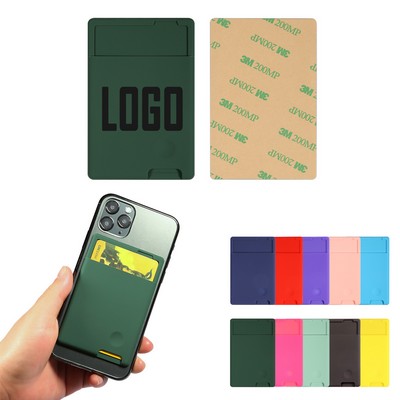 Silicone Cell Phone Back Card Holder