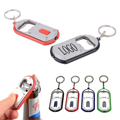 Keychain with Bottle Opener and LED Light