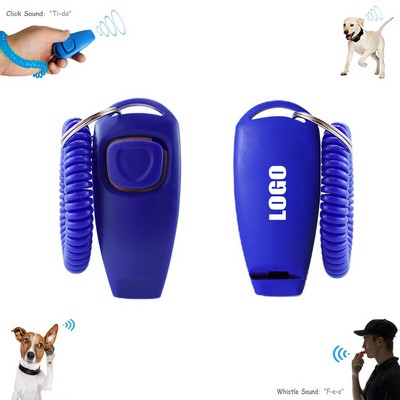 Whistle Pet Training Sound Clicker With Wrist Band