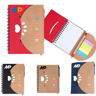 Notepad w/ Button Pen and Mini Cat Paw