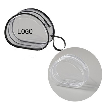 PVC Transparent Chest Patch Zipper Storage Bag