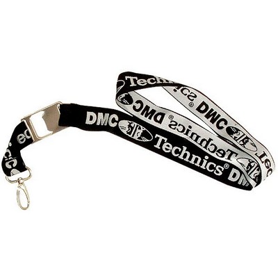 1" Premium Woven Lanyard W/ BOTTLE OPENER