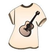 Acoustic Guitar T-Shirt Lapel Pin