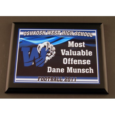 5x7 Black plaques with sublimated plate