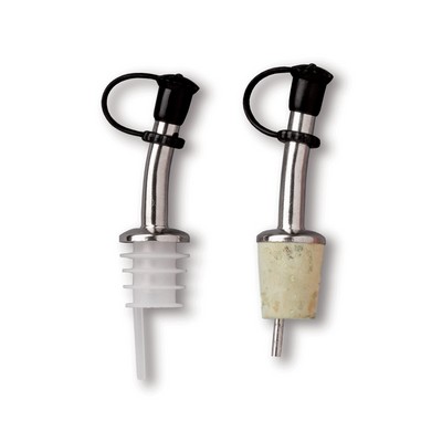 Stainless Steel Bottle Pourer w/Plastic Cork