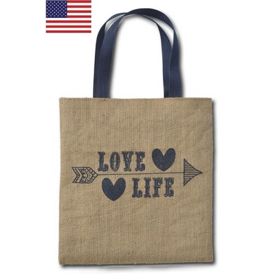 Brighton Laminated Jute/Burlap Tote Bag