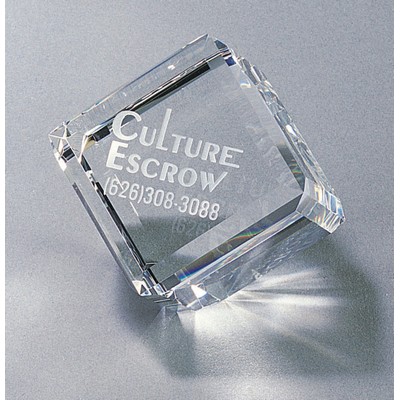 Beveled Diamond Cube, paperweight 2 3/8" cube