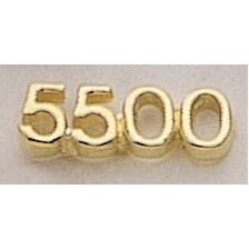 5500 (numeral) Marken Design Cast Lapel Pin (Up to 7/8")