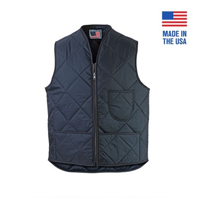 Quilted Nylon Vest w/Kidney Flap - (Domestic)