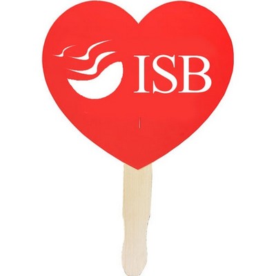 Heart Stock Shape Hand Fan