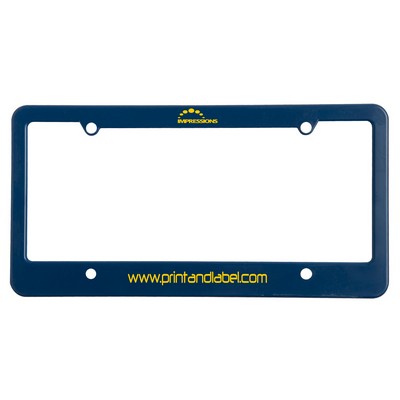 License Plate Frame w/ 4 Holes & Straight Bottom