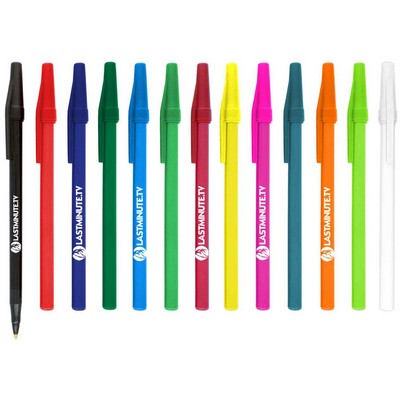 Belfast B Ballpoint Pen Solid Colored Barrel Value stick pen