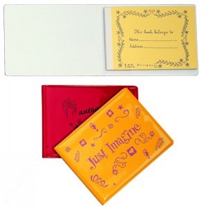 Stock Vinyl Autograph Book w/ 50 Multicolored Pastel Pages