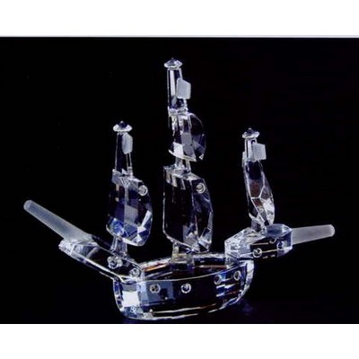 Optic Crystal Sailboat Figurine