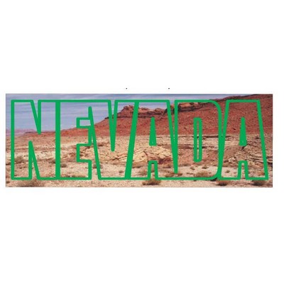 Nevada Desert Panoramic Badge w/ Bar Pin (2 1/2"x3 1/2")