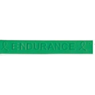 Hope/Courage/Bravery/Endurance Green Silicone Wristband