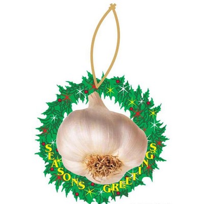 Garlic Executive Wreath Ornament w/ Mirrored Back (4 Square Inch)