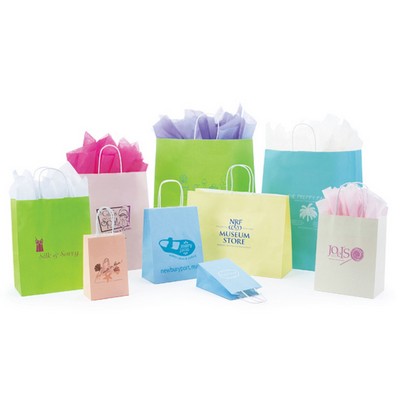 Kraft Tinted Color Shopping Bags (10"x5"x13")