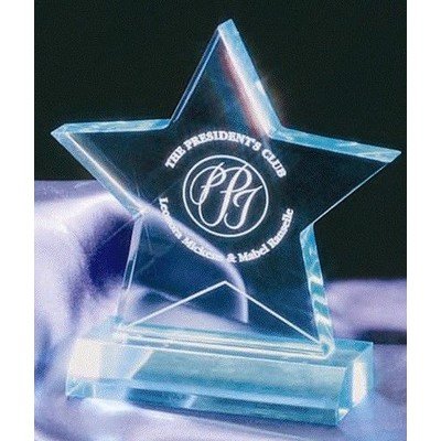 Clear Star Acrylic Award w/ Base - 5"x5"