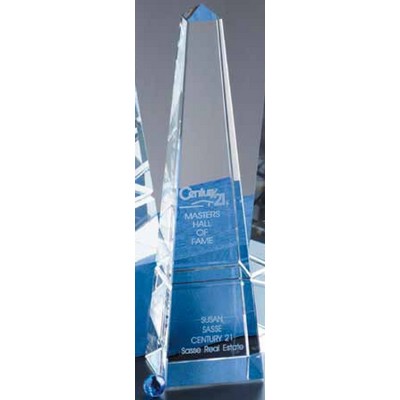 12" Crystal Grooved Obelisk Award