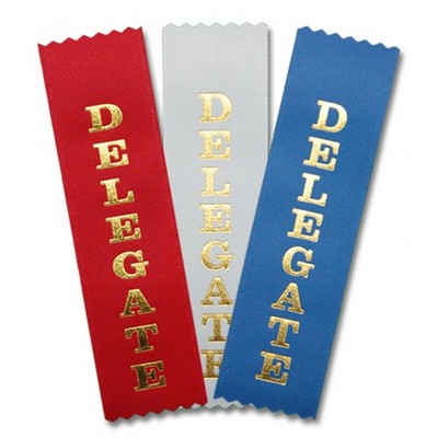 1-5/8"x6" Vertical Delegate Stock Title Ribbon