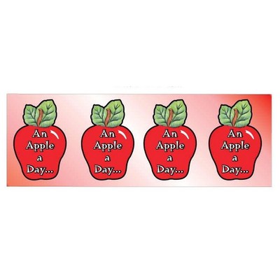 Apple w/ Daily Apple Slogan Panoramic Badge w/ Bar Pin