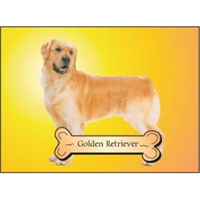 Golden Retriever Dog Rectangle Metal Photo Magnet (2"x3")