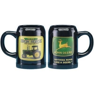 John Deere Black Iron Horse Stoneware Mug