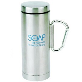 12 Oz. Double Stainless Steel Sports Mug w/Carabineer Handle