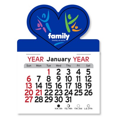 Adhesive Peel-N-Stick® Calendar - Heart