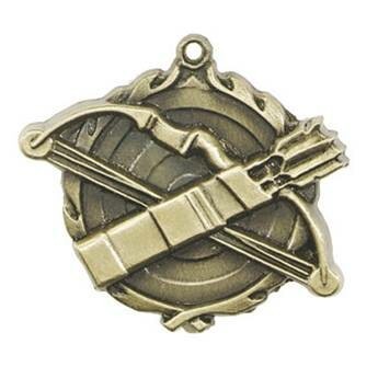 Medal, "Archery" - 1-3/4" Wreath Edging