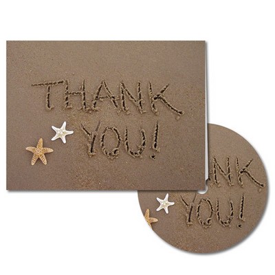 Sand Writing Thank You Note with Matching CD