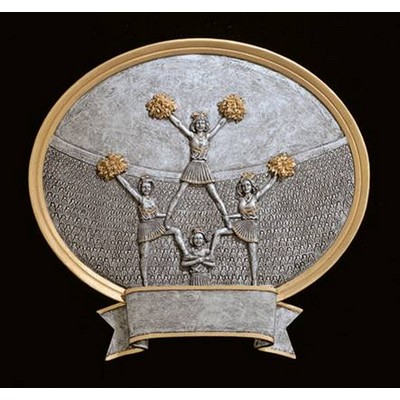 Cheerleading - Female, Oval Sport Legend Plates - 8"