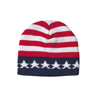 US Flag Acrylic Beanie