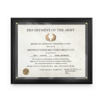 Black Slide-In Certificate Plaque