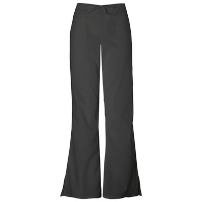 Cherokee® Poplin Natural Rise Flare Leg Drawstring Pants