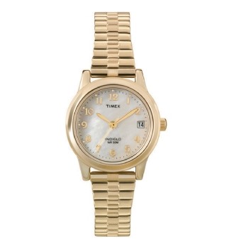 Timex Gold Elevated Classics Dress Expansion Watch w/ MOP Dial