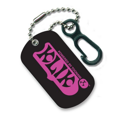 Pad Printed Dog Tag w/ Back Pack Attachment