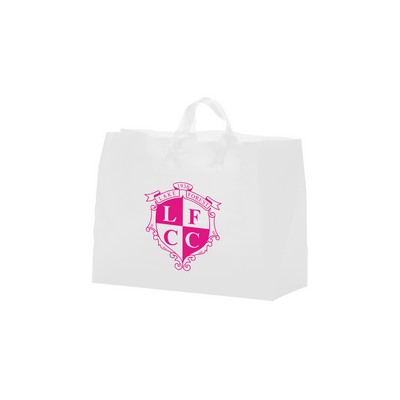 Clear Frosted Soft Loop Handle Bag (16"x12"x6")