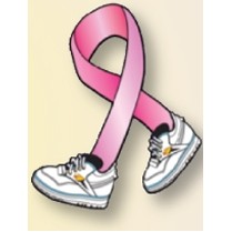 Walking Awareness Ribbon Lapel Pins w/ Tennis Shoes