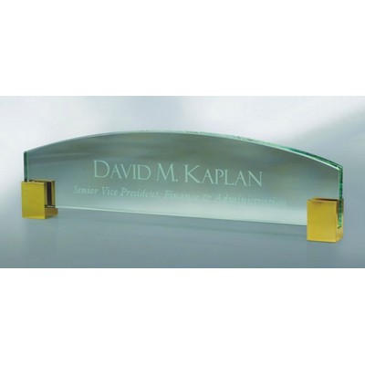 Jade Glass Executive Name Bar w/Corners