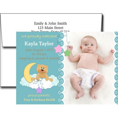 Birth Announcements w/Imprinted Envelopes (5"x7")